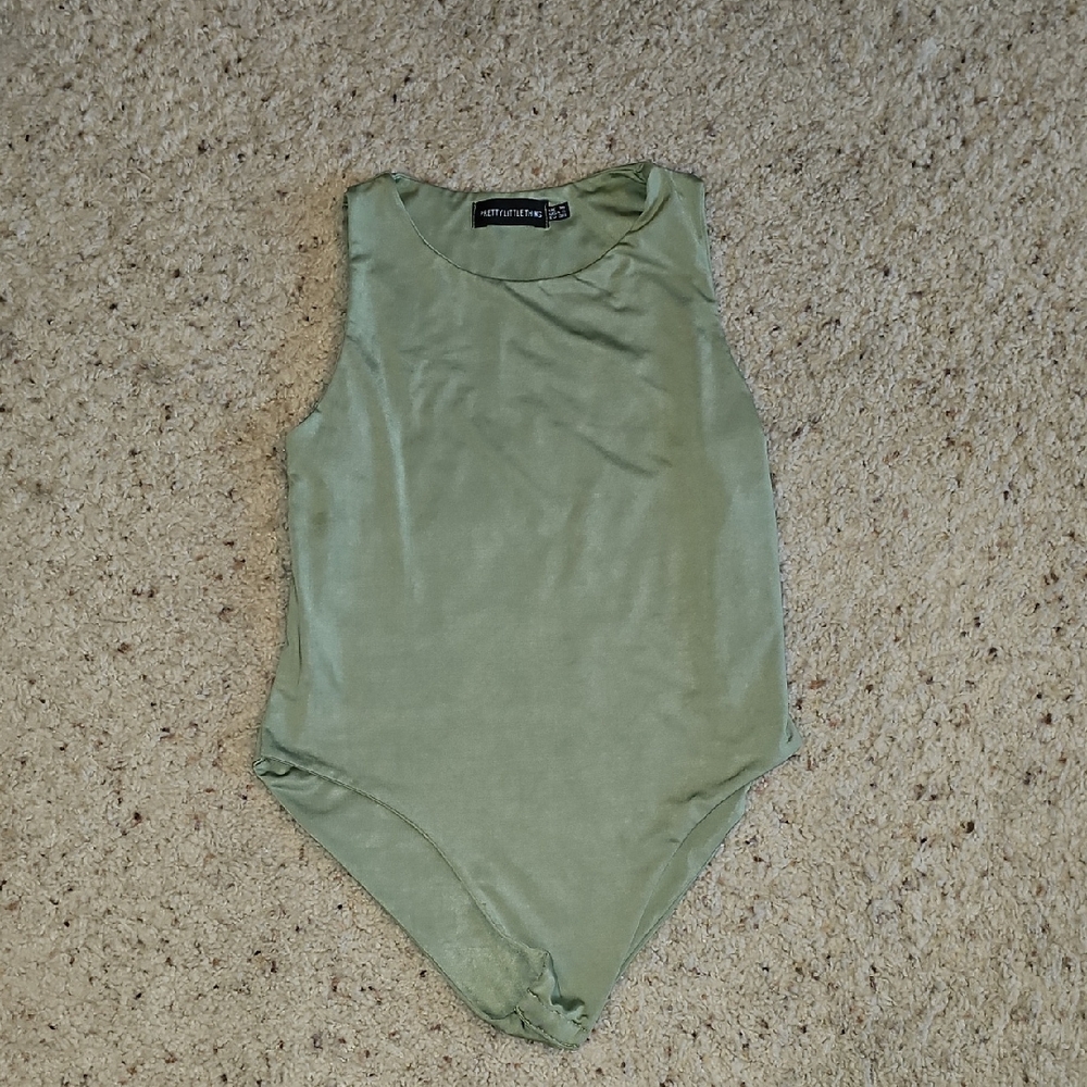 PrettyLittleThing Green Bodysuit
